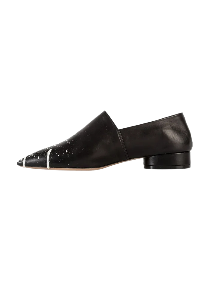 PAINTED LEATHER LOAFER BLACK