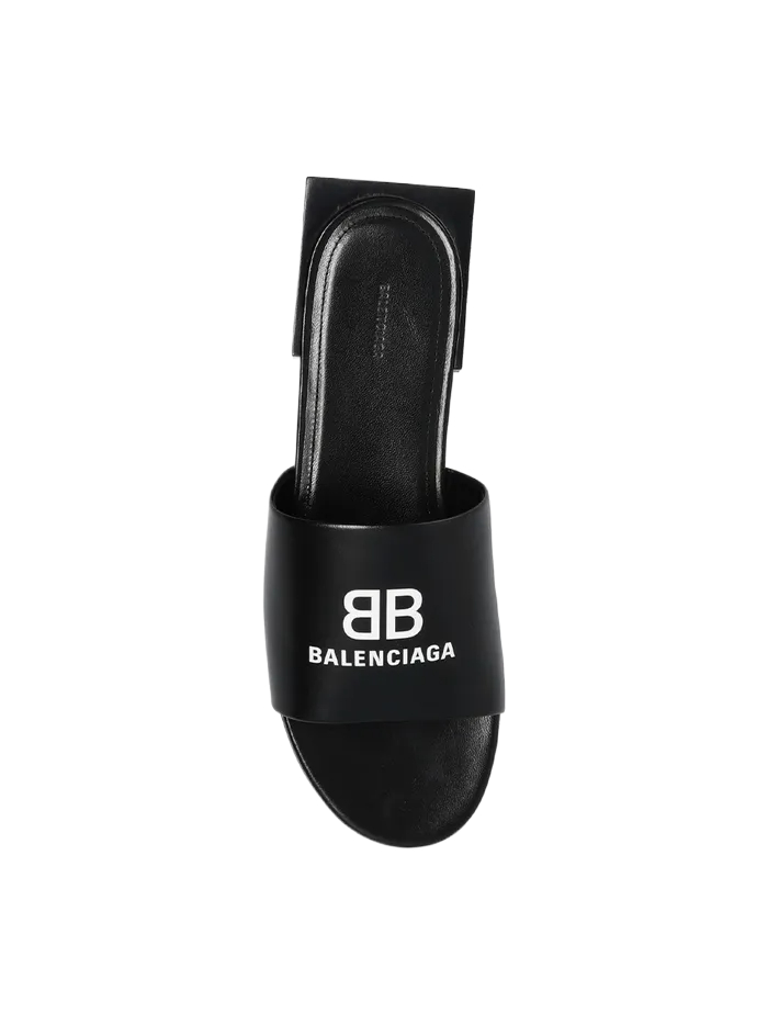 BOX MULE SANDALS BLACK