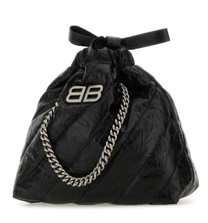 Black leather small Crush handbag