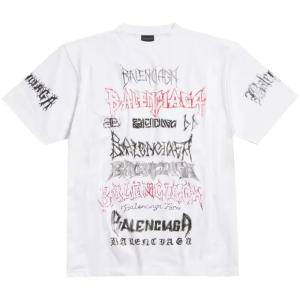 Balenciaga DIY Metal T-Shirt Large Fit in White Black Red