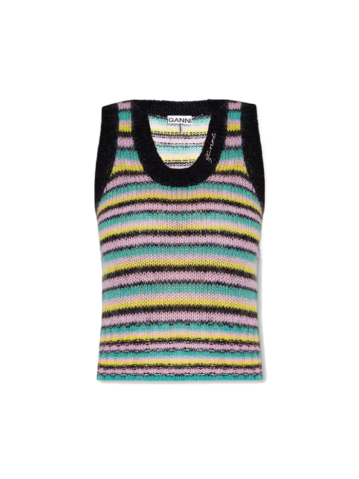 MULTICOLOR STRIPED VEST LAZE GRAY 