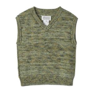 Women's V-neck knit vest - Green