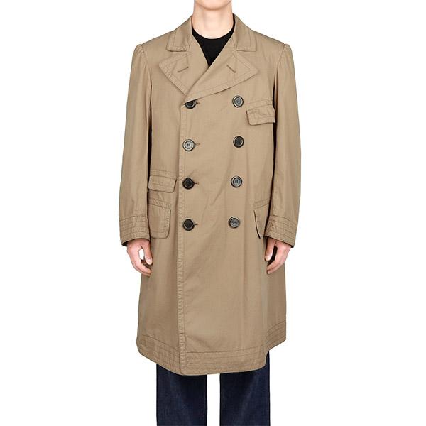 Camel two-button trench coat