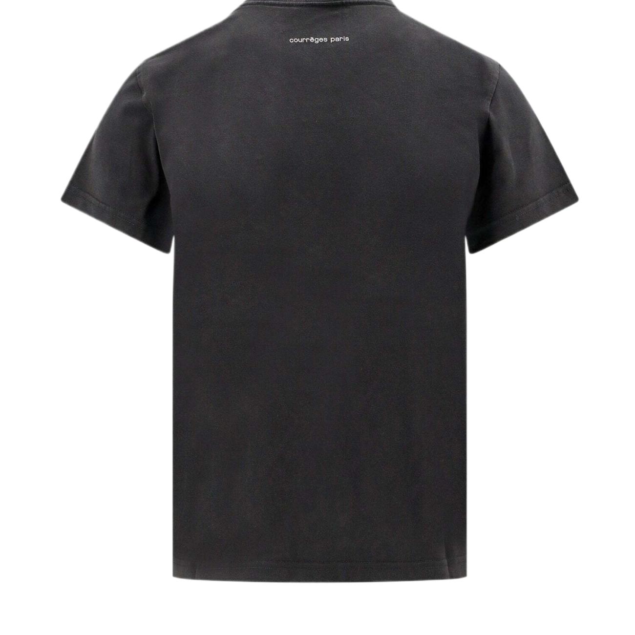 Stone washed logo short sleeve t-shirt