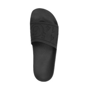 MM6 MAISON MARGIELA LOGO RUBBER SLIDES BLACK