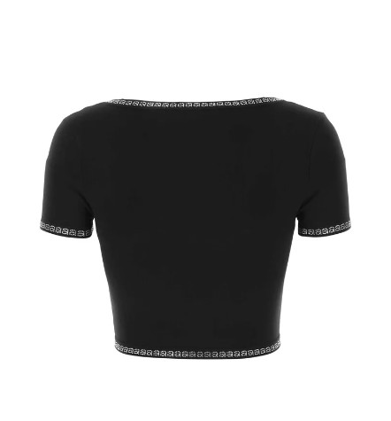 Black stretch nylon top